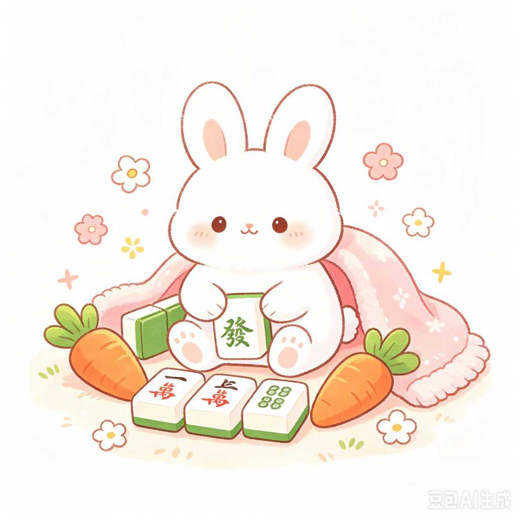 flat print mahjong set